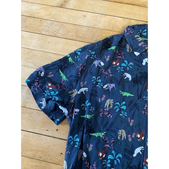 Balls Beachware Mens Button Up Hawaiian Shirt Large Animals With Sunglasses - Picture 2 of 12